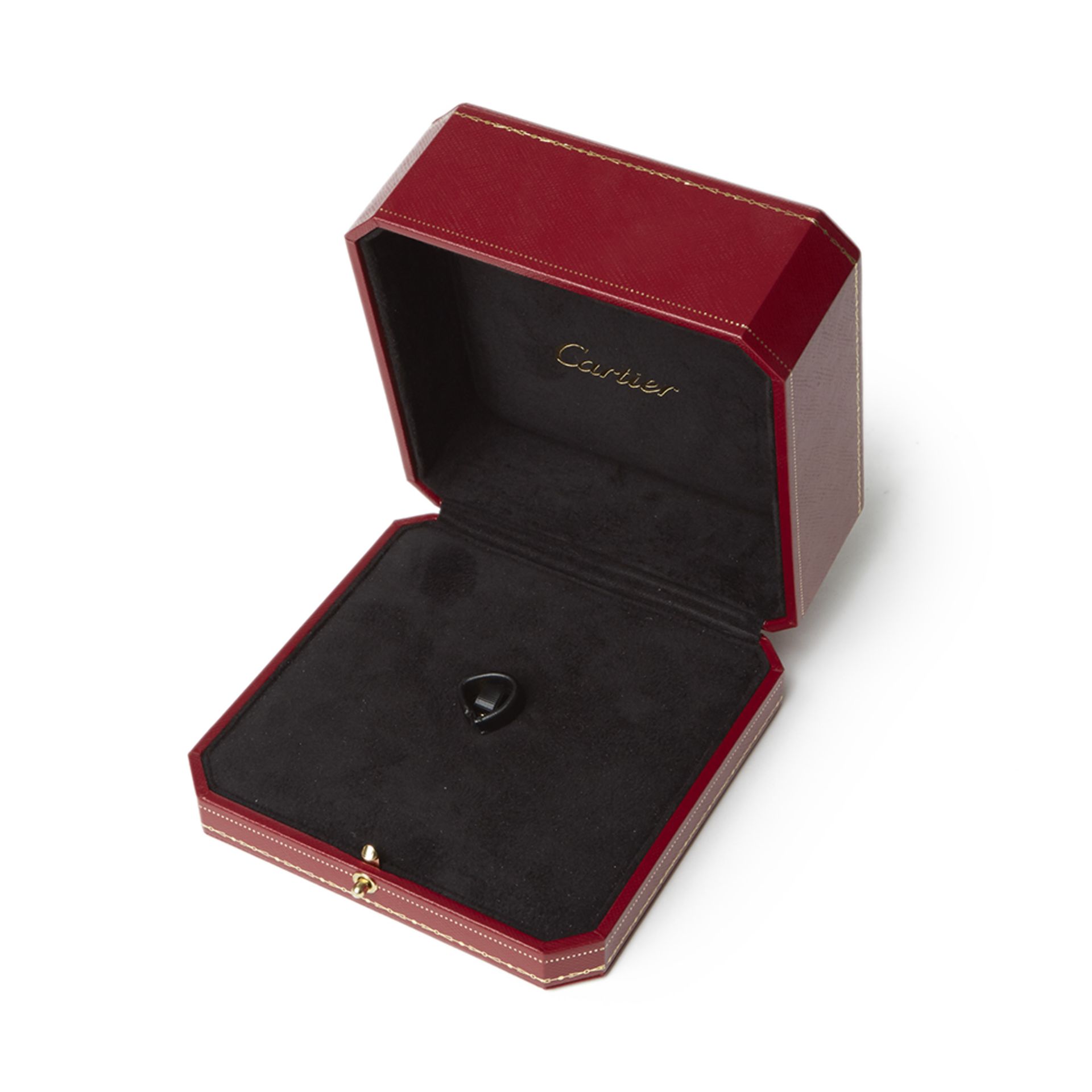 Cartier 18k Rose Gold Smoky Quartz & Diamond Lotus Ring - Image 9 of 10