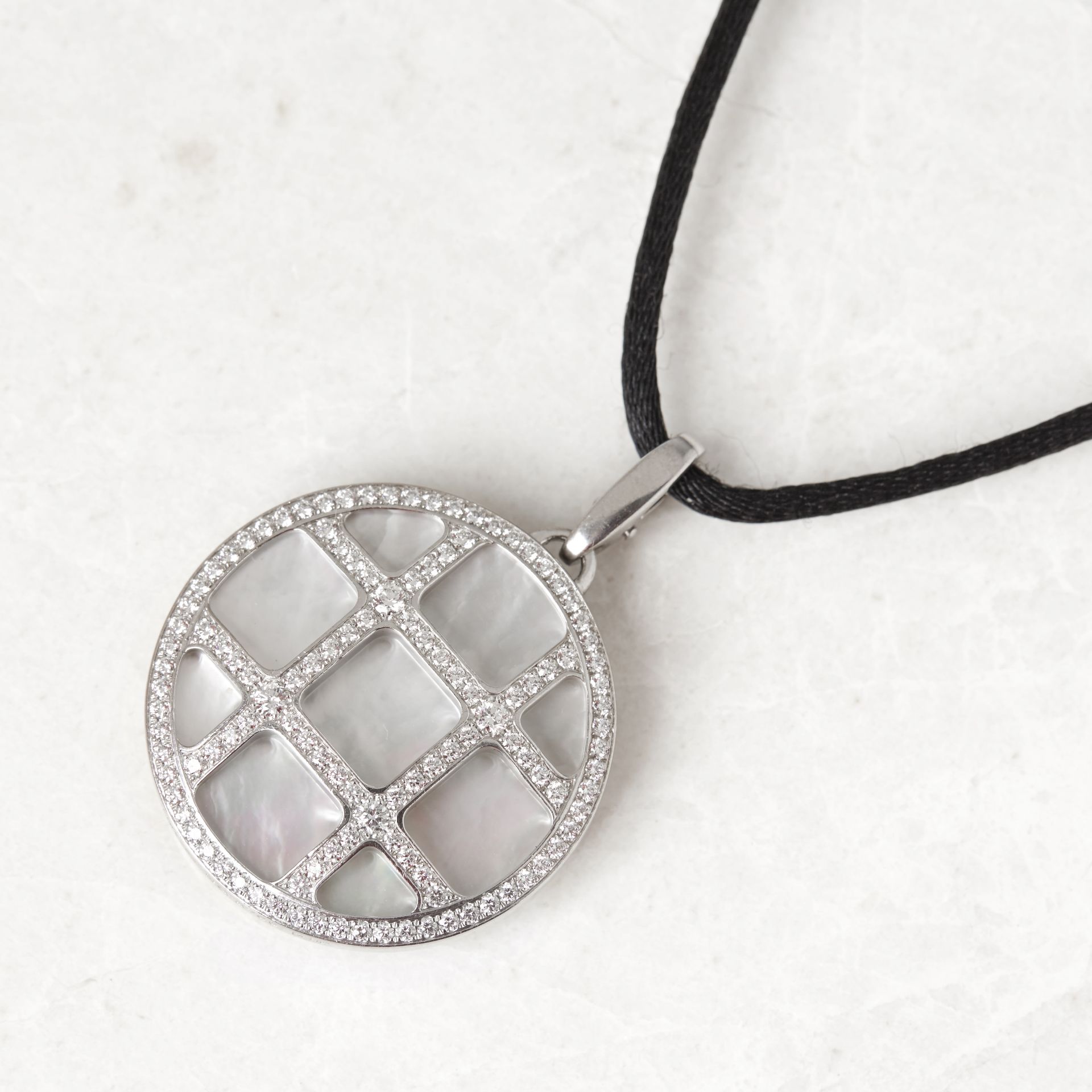 Cartier 18k White Gold Diamond Grid Pasha Necklace - Image 2 of 7