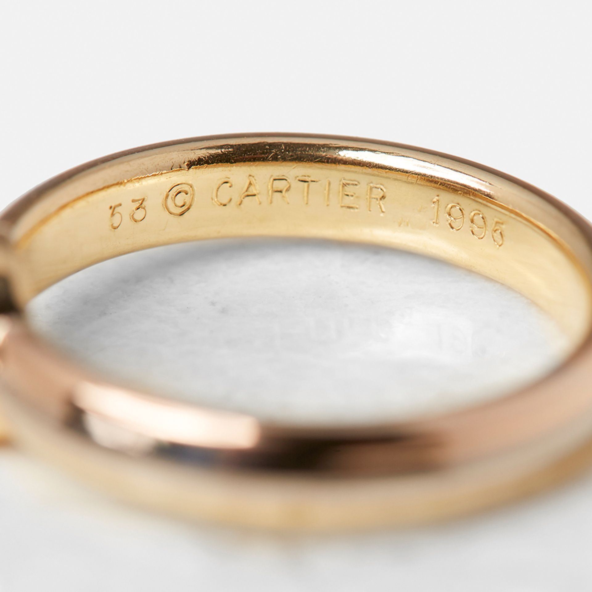 Cartier 18k Yellow, White & Rose Gold Single 0.15ct Diamond Ring - Bild 7 aus 8