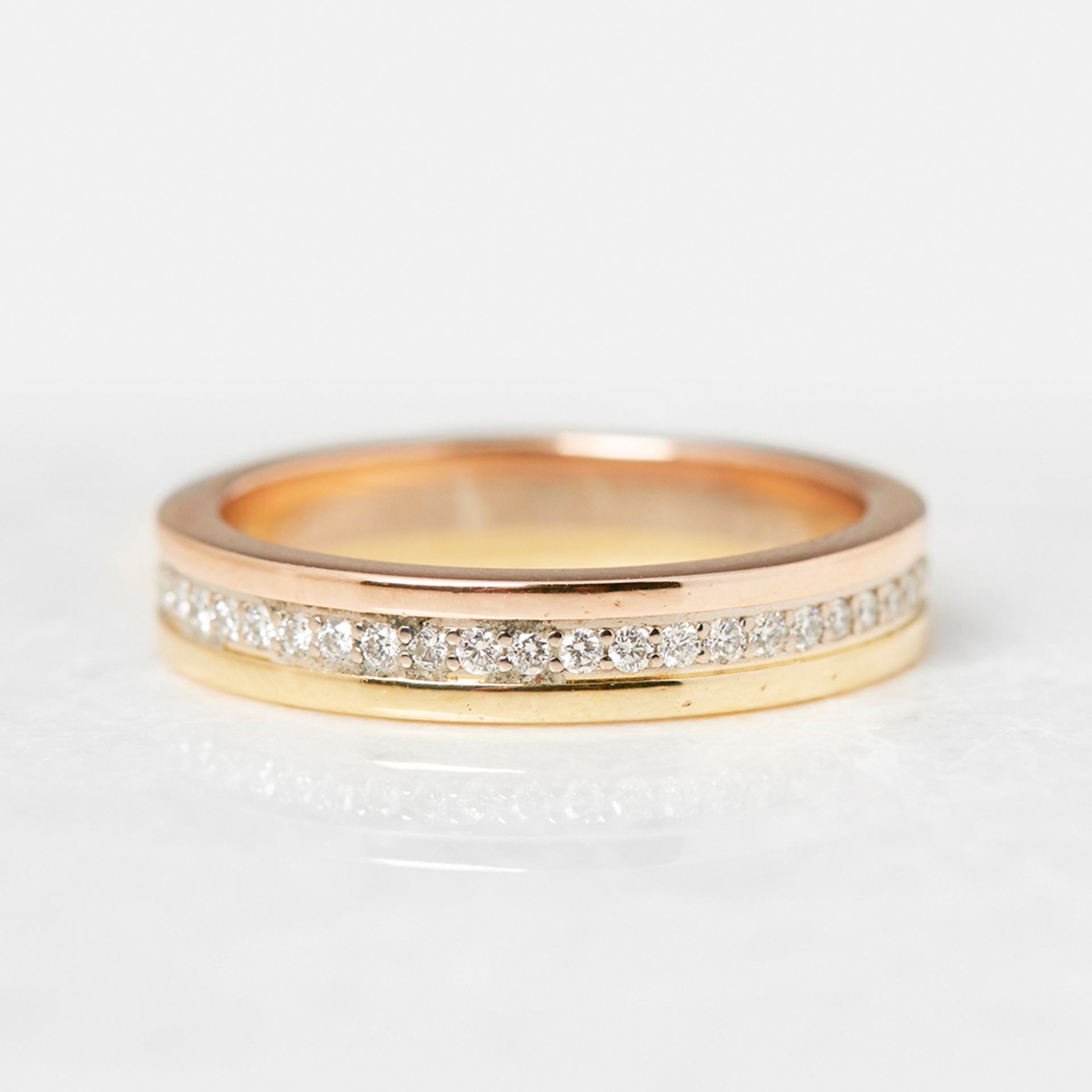 Cartier 18k Yellow, White & Rose Gold Diamond Eternity Ring - Image 2 of 6