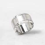 Cartier 18k White Gold Diamond Tank Francaise Ring