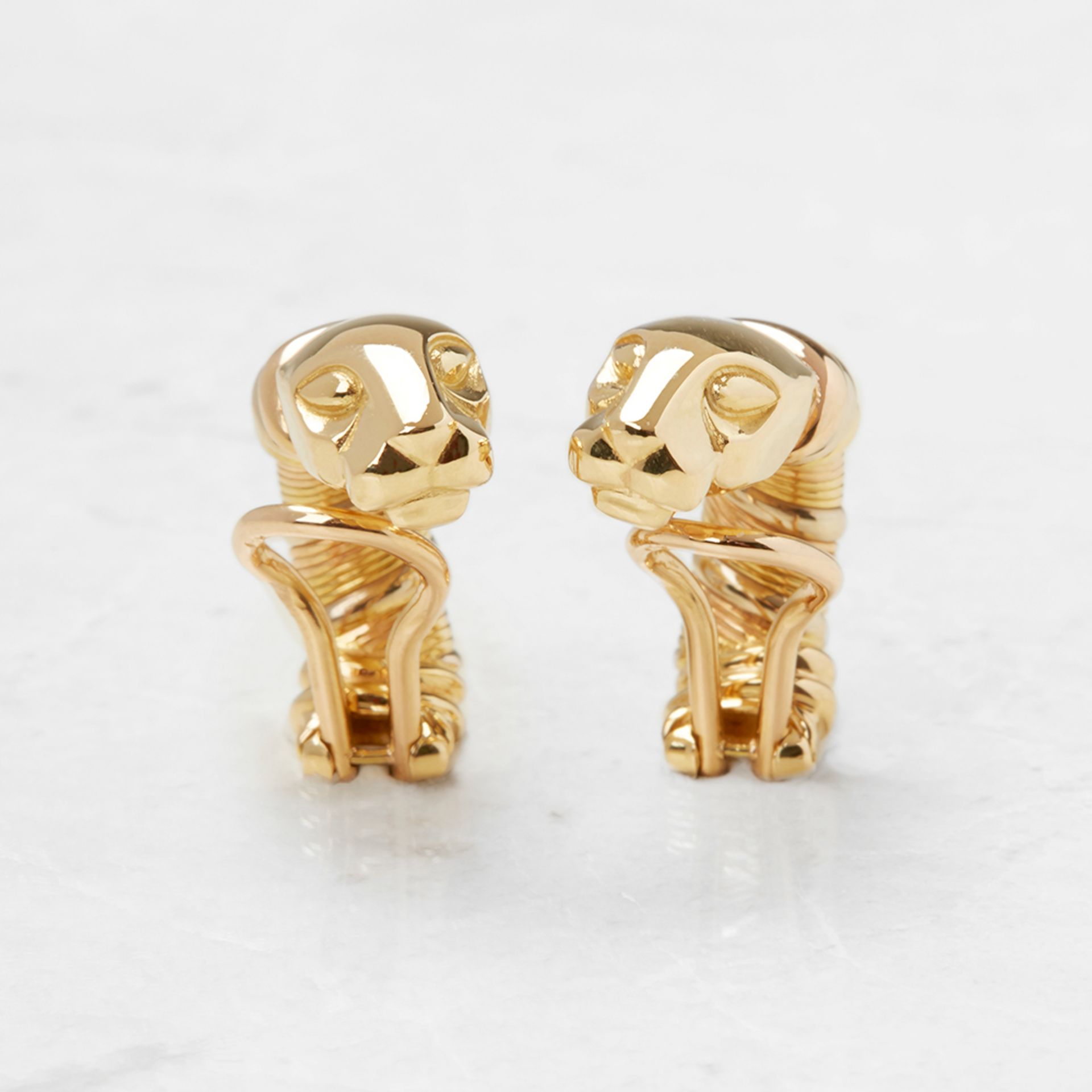 Cartier 18k Yellow Gold Panthère Earrings - Image 3 of 8