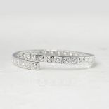 Cartier 18k White Gold 6.00ct Diamond Tectonique Bracelet