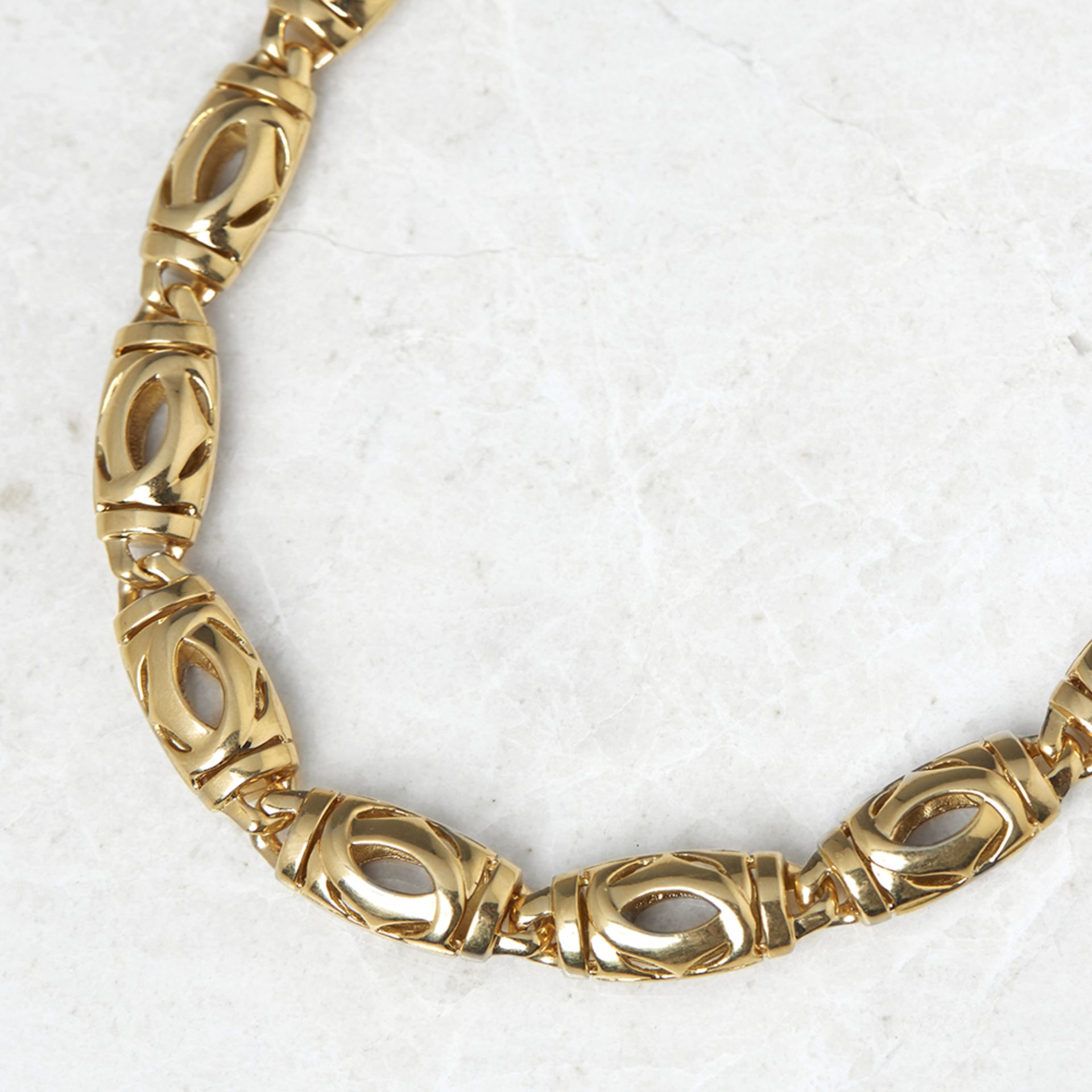 Cartier 18k Yellow Gold Double C Design Necklace - Bild 2 aus 8