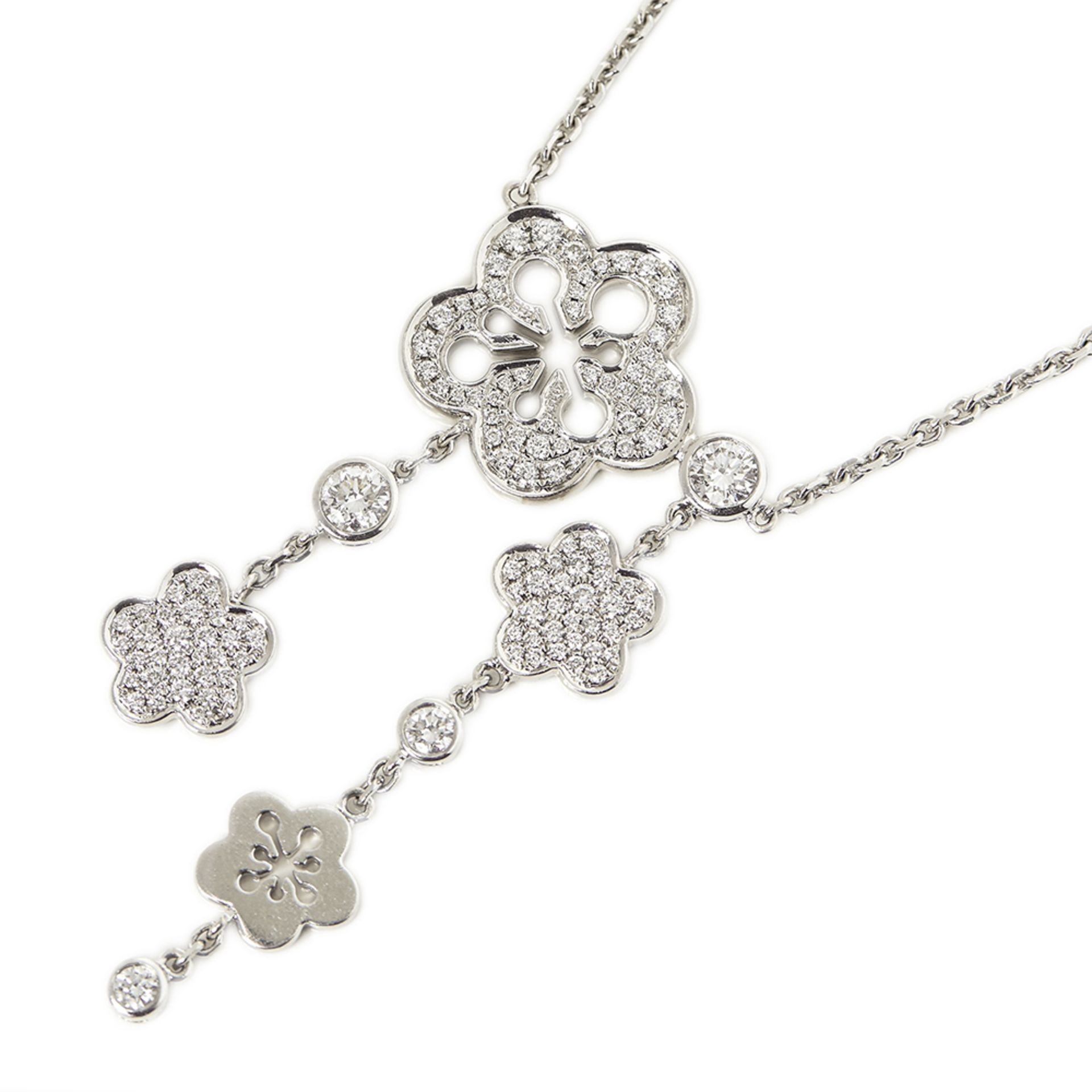 Boodles 18k White Gold Diamond Blossom Necklace - Image 2 of 10