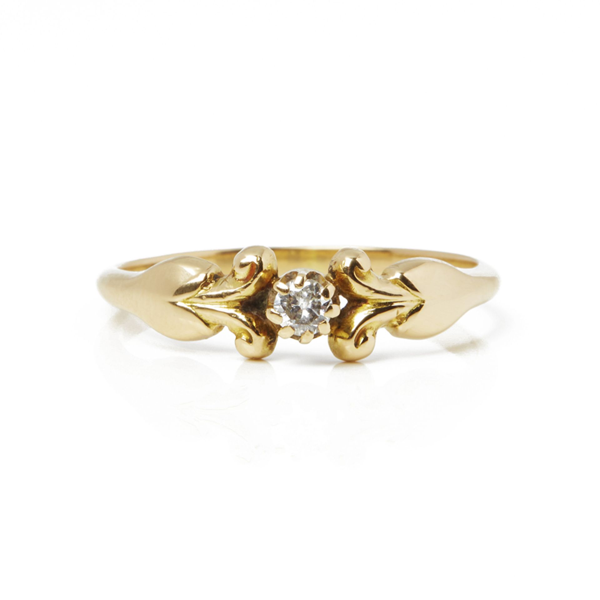 Georg Jensen 18k Yellow Gold Diamond Vintage Ring - Bild 2 aus 6