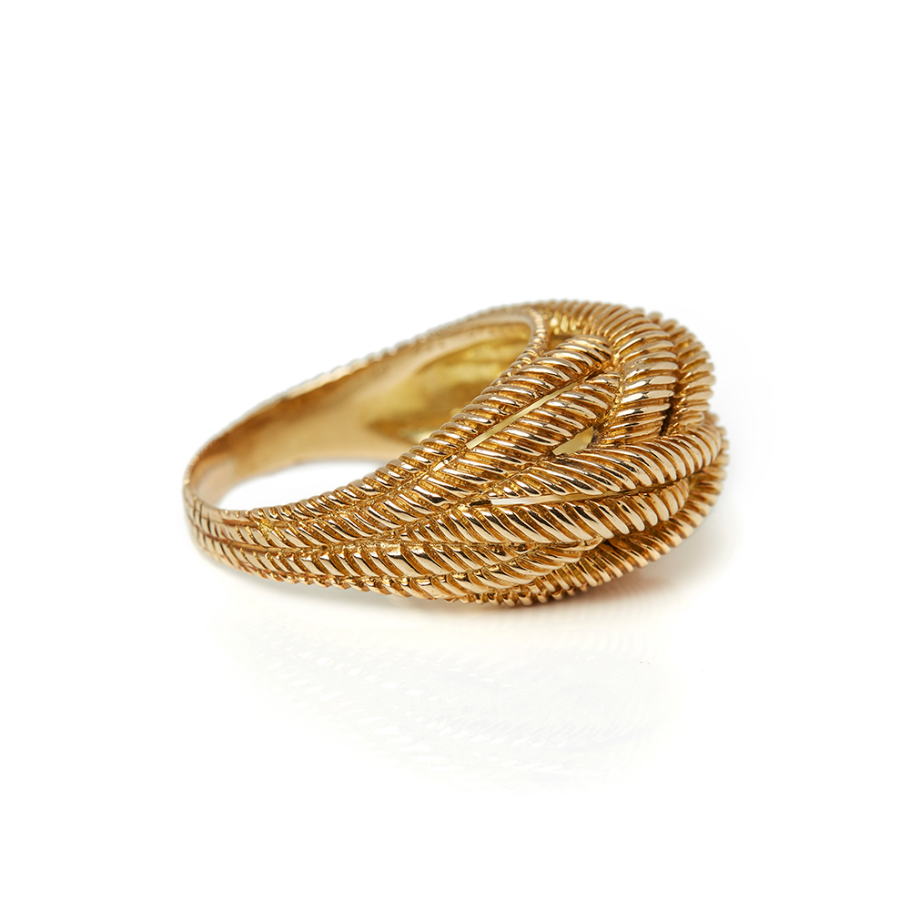 Van Cleef & Arpels 18k Yellow Gold Rope Twist Bombé Ring - Image 3 of 9