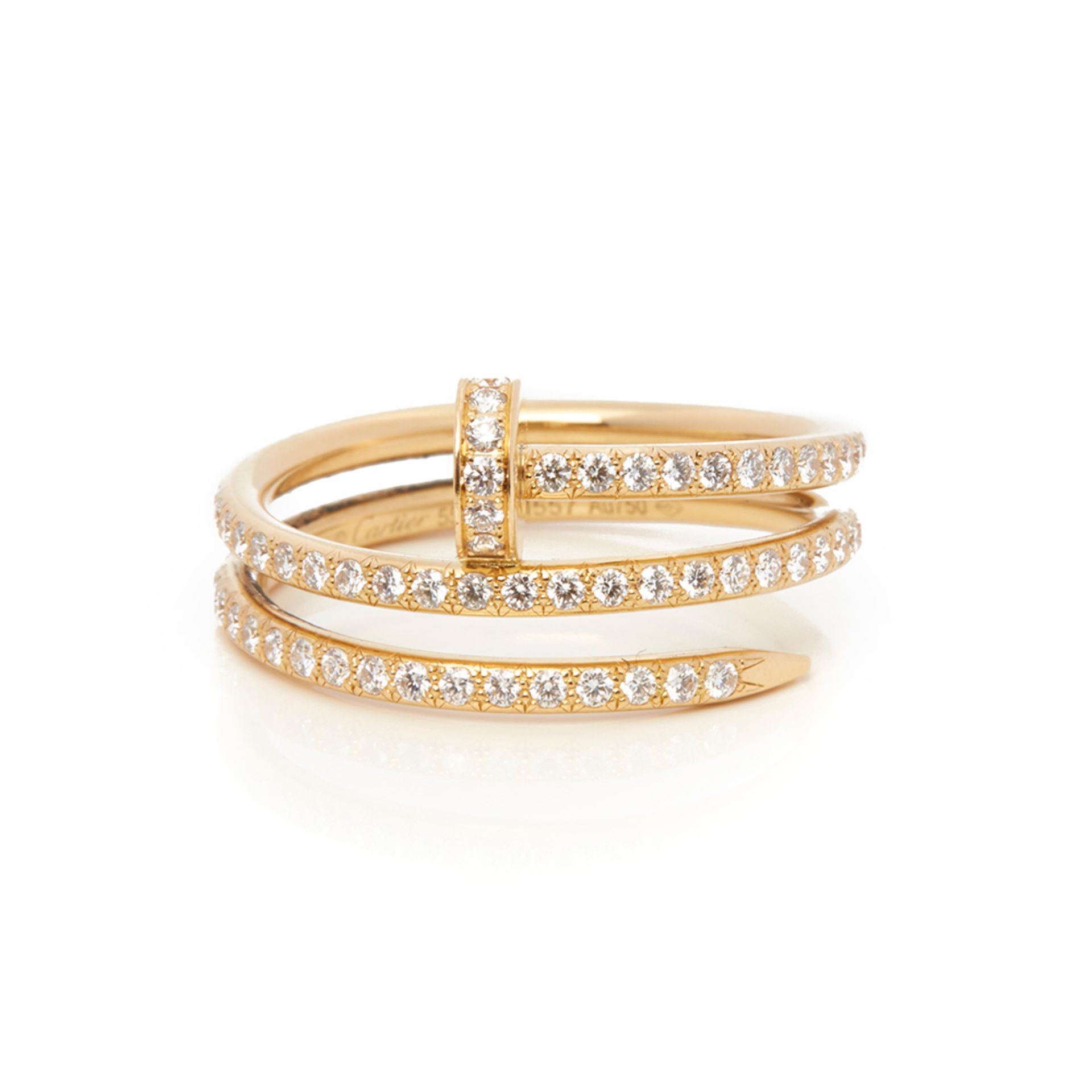 Cartier 18k Yellow Gold Diamond Just Un Clou Ring - Image 2 of 8