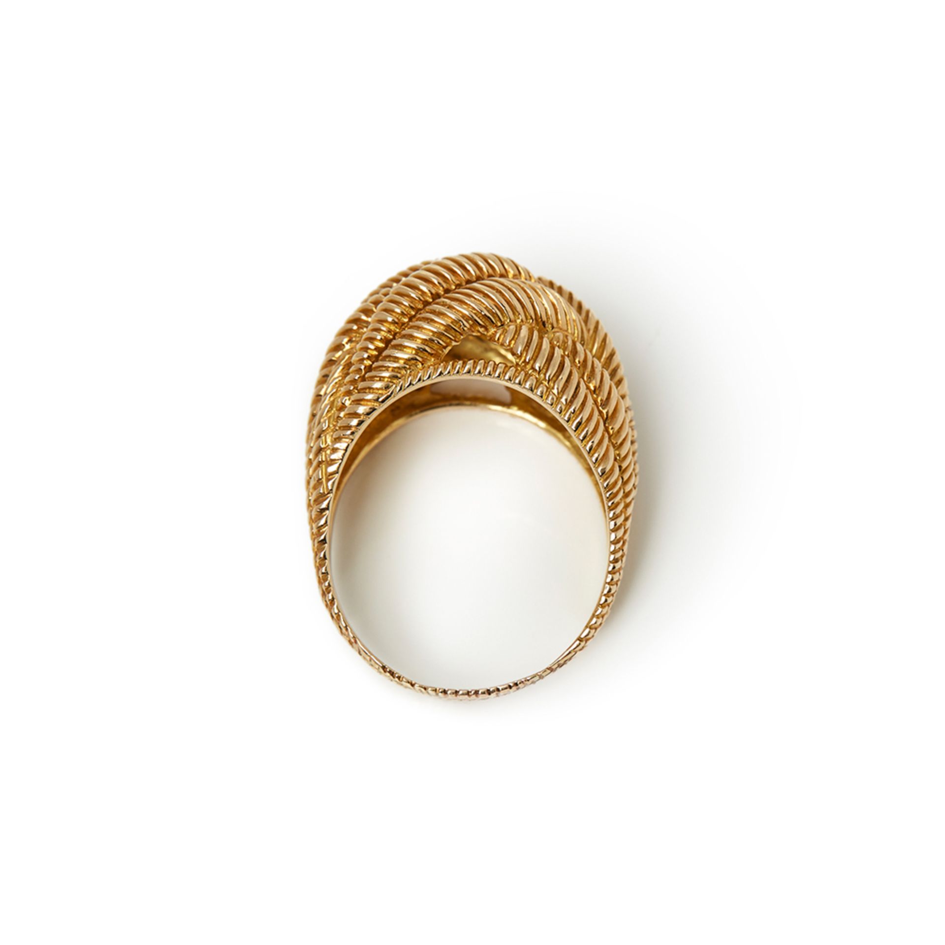 Van Cleef & Arpels 18k Yellow Gold Rope Twist Bombé Ring - Bild 9 aus 9