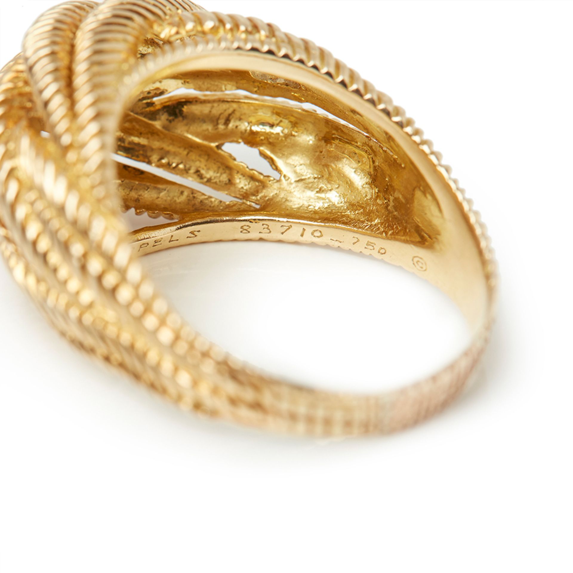 Van Cleef & Arpels 18k Yellow Gold Rope Twist Bombé Ring - Image 7 of 9