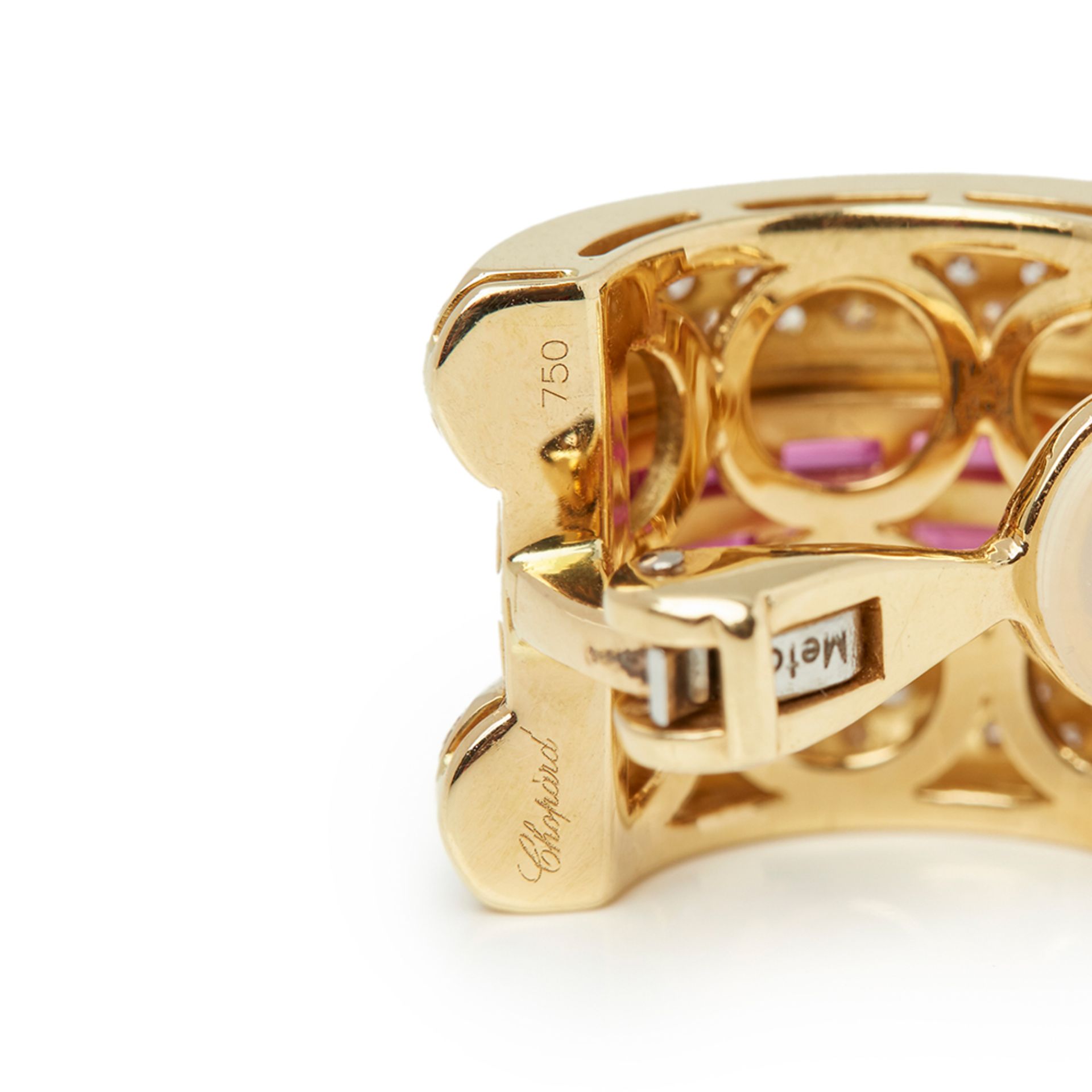 Chopard 18k Yellow Gold Ruby & Diamond La Strada Earrings - Image 8 of 9
