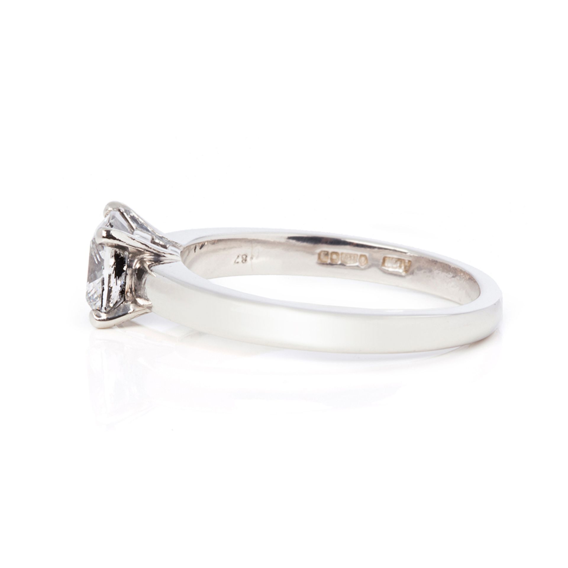 Asprey Platinum 0.87ct Diamond Engagement Ring - Bild 4 aus 9