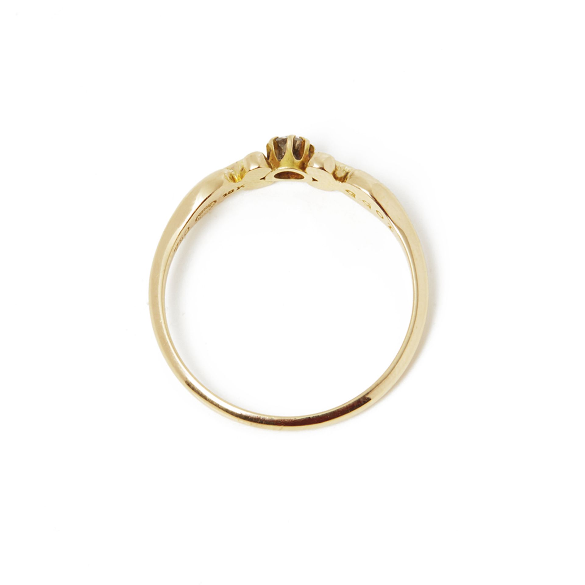 Georg Jensen 18k Yellow Gold Diamond Vintage Ring - Image 5 of 6