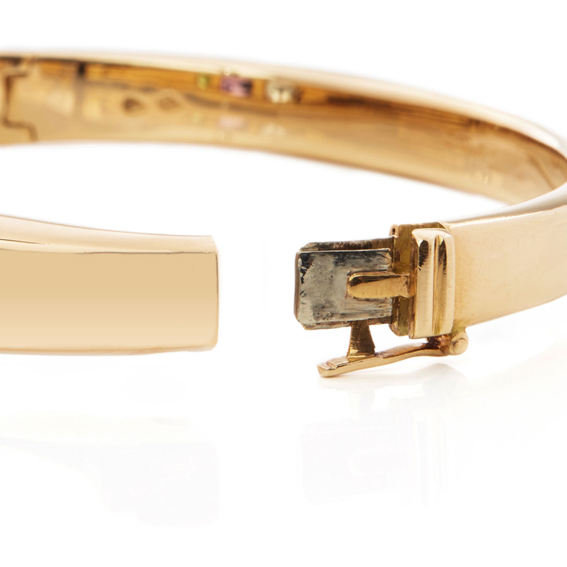 Chanel 18k Yellow Gold Amethyst Peridot Baroque Bracelet - Image 5 of 9