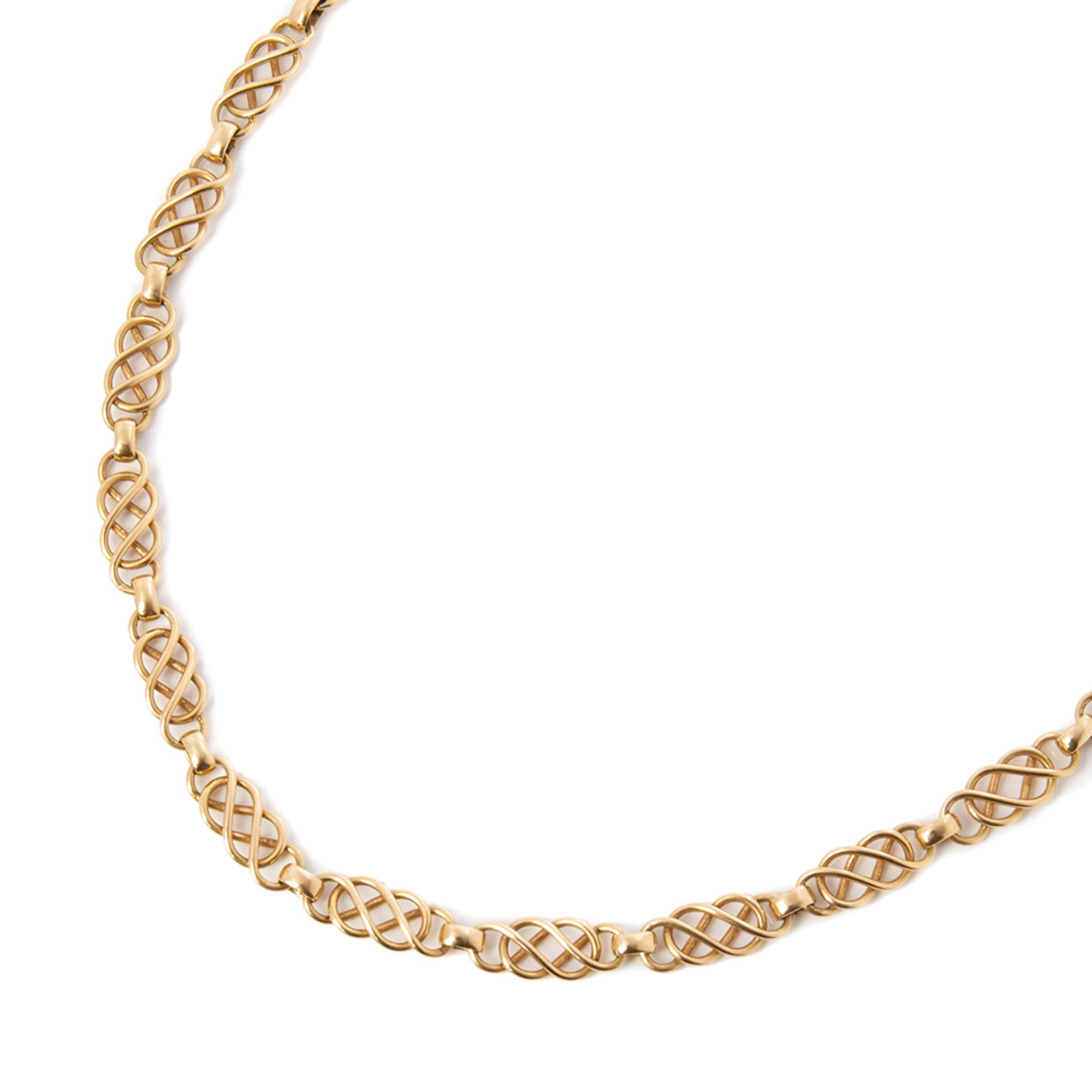 Georg Jensen 18k Yellow Gold Chain Vintage Necklace - Bild 2 aus 7