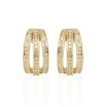 Cartier 18k Yellow Gold Diamond Trinity Earrings