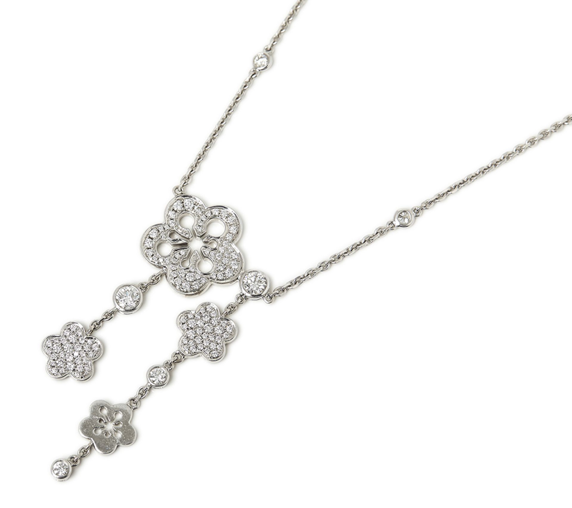 Boodles 18k White Gold Diamond Blossom Necklace - Image 8 of 10
