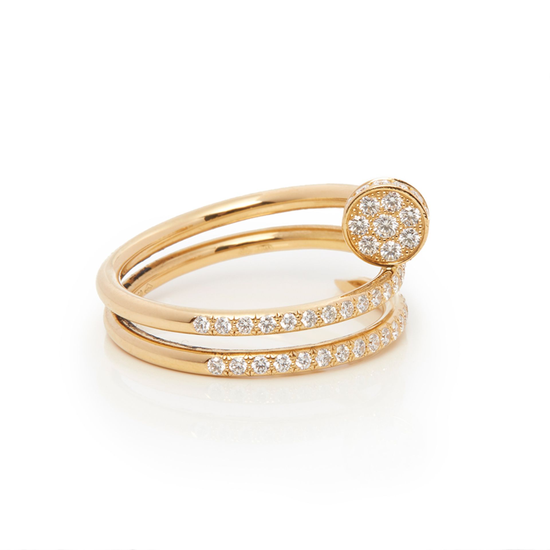 Cartier 18k Yellow Gold Diamond Just Un Clou Ring - Image 3 of 8