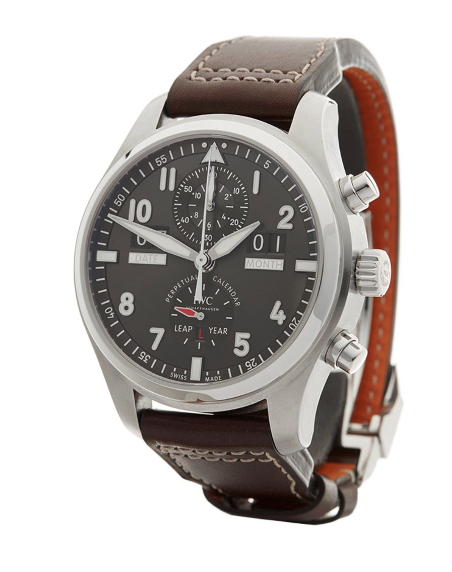 IWC Pilot's Perpetual Calendar 46mm Stainless Steel - IW379108 - Image 6 of 8