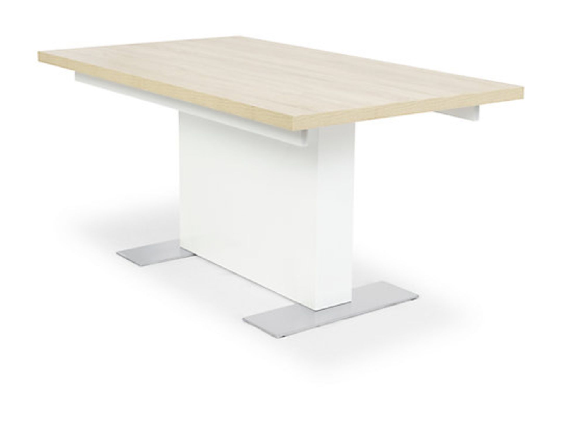 Brand New Boxed Vieux White Extending Dining Table - Bild 2 aus 2