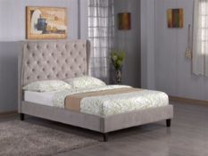 Brand new boxed double mellody bedstead in taupe