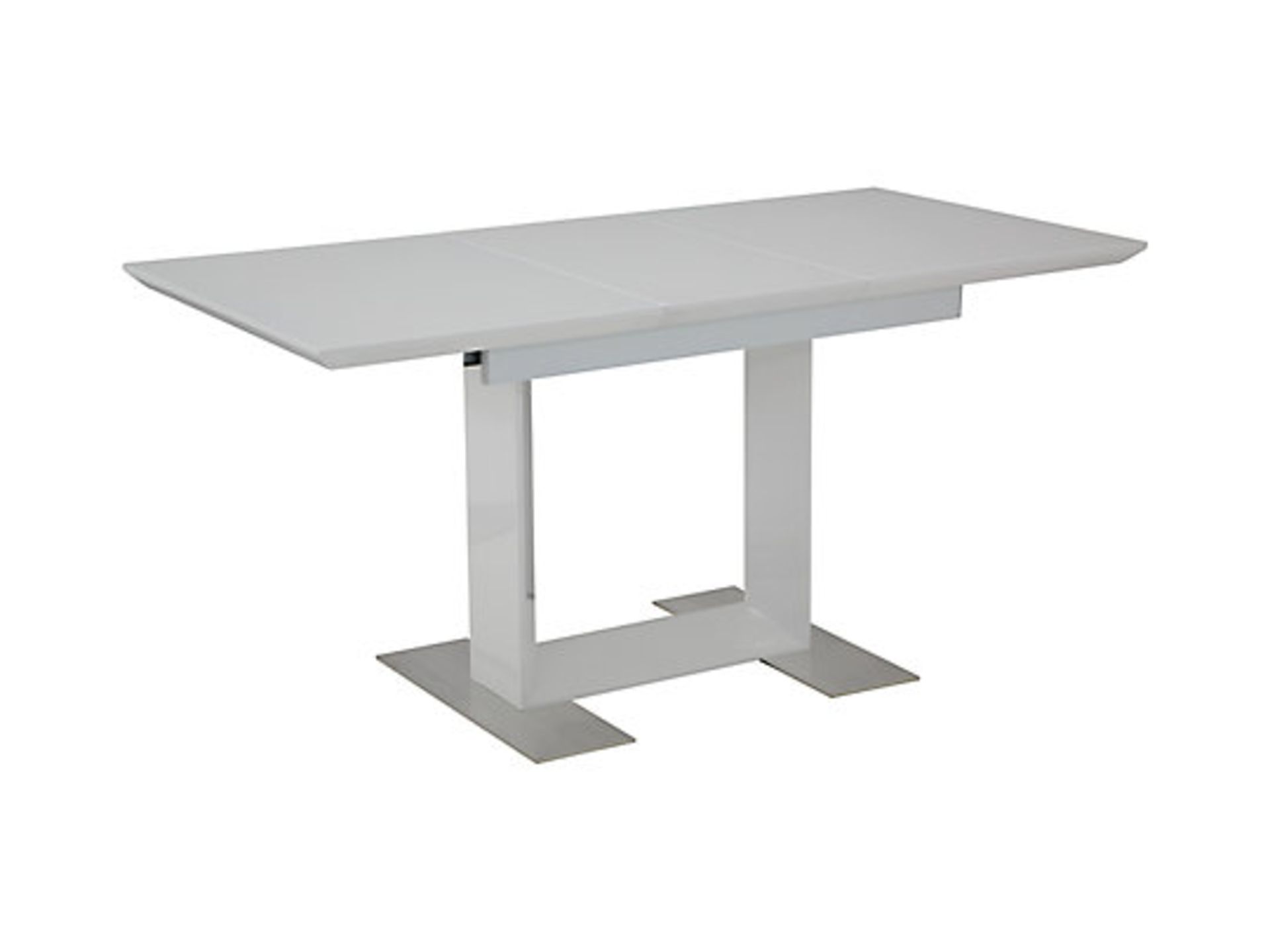 Brand New Boxed Nova White Extending Dining Table - Bild 2 aus 2