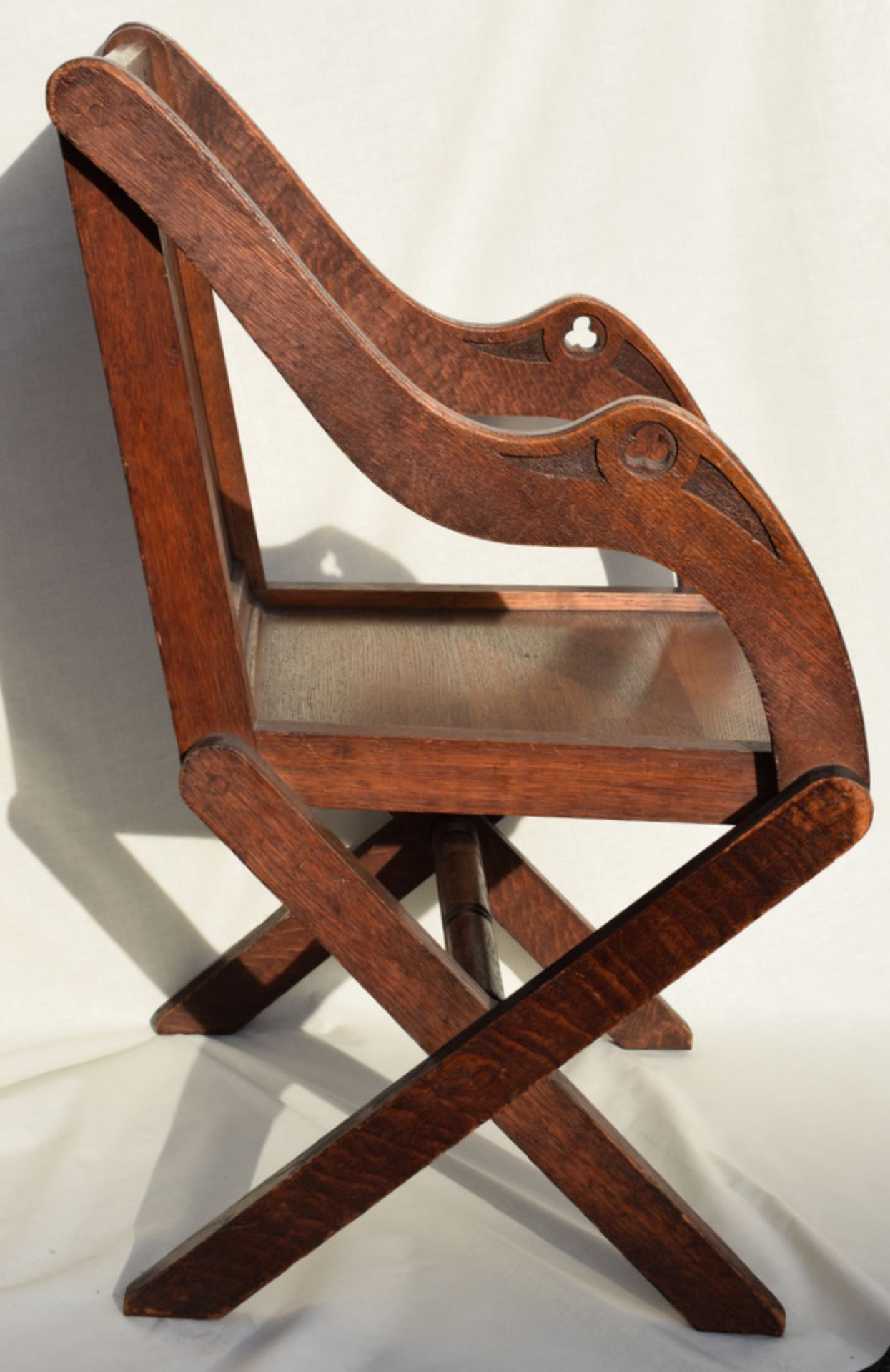 Dark Oak Glastonbury Chair c1800s - Image 2 of 3