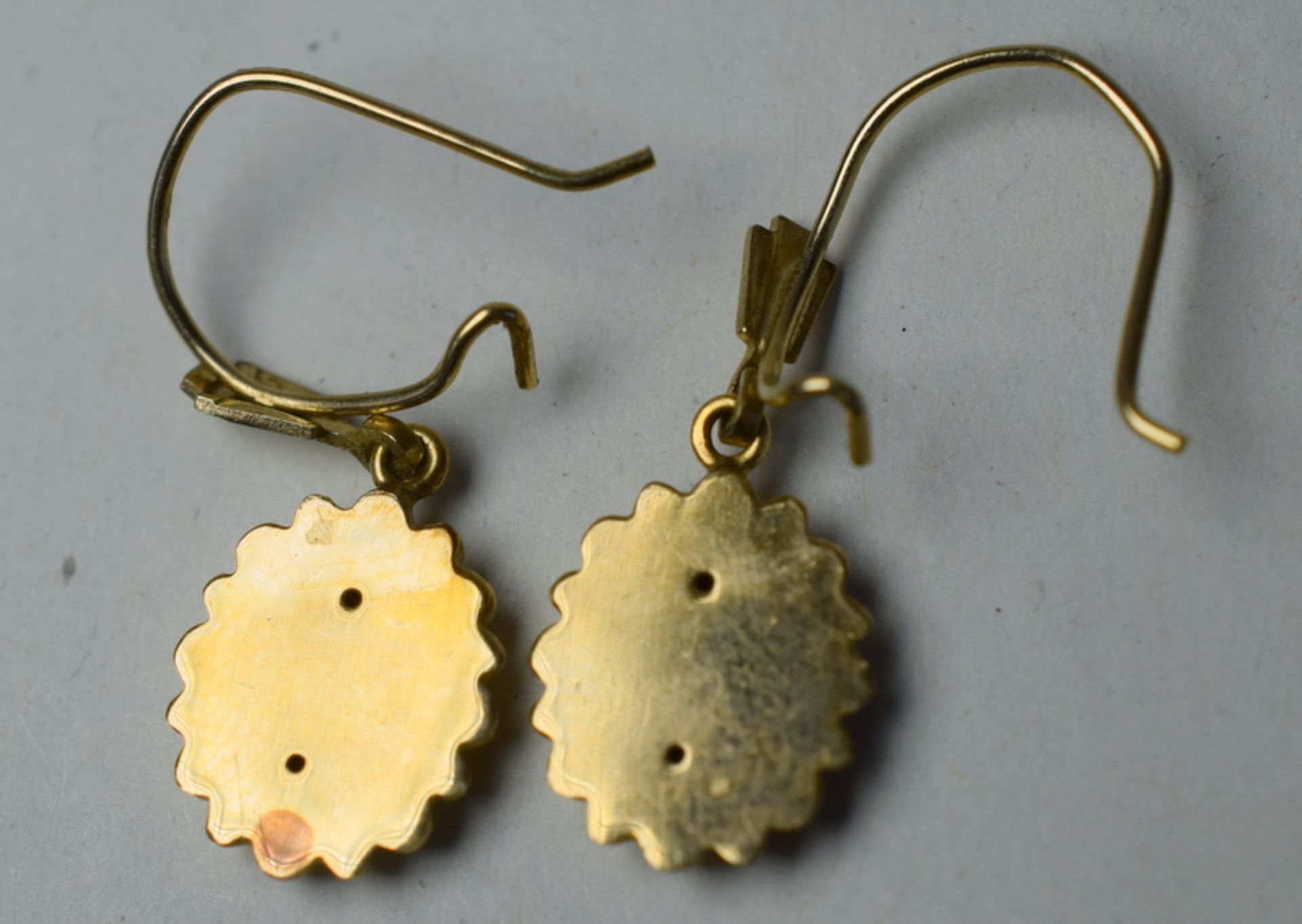 9ct Gold Fancy Drop Earrings - Image 3 of 3