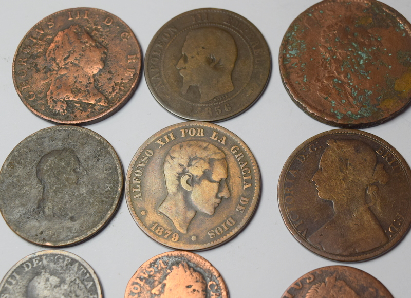 Lot of 14 Old Copper Coins - Image 2 of 6