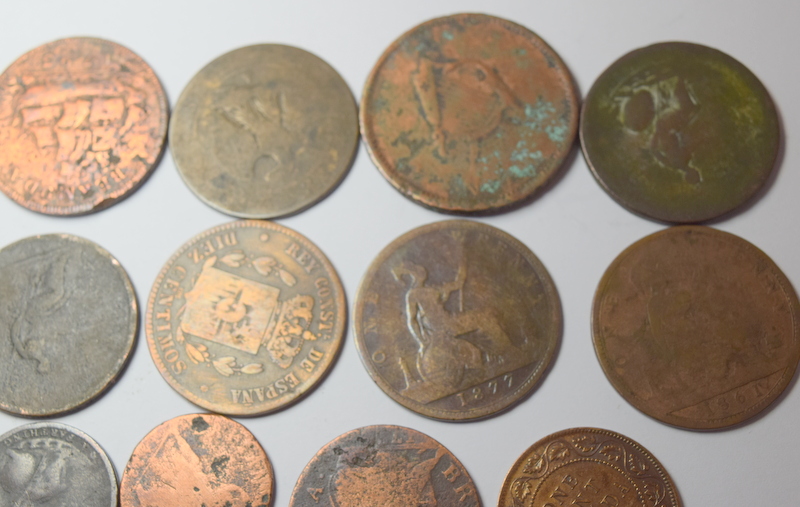 Lot of 14 Old Copper Coins - Image 5 of 6
