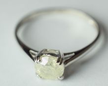 18ct White Gold Ring With 1.00 ct Brilliant Cut Diamond K / I2
