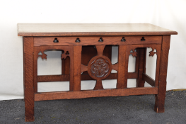 Dark Oak Ecclesiastical Altar Table c1800s