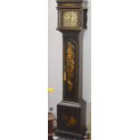 Excellent Chinoiserie Style Black And Gold Laquer Grandmother Clock - Reserve lowered 18.5.18