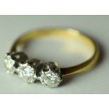 18ct Gold Diamond Trilogy Ring