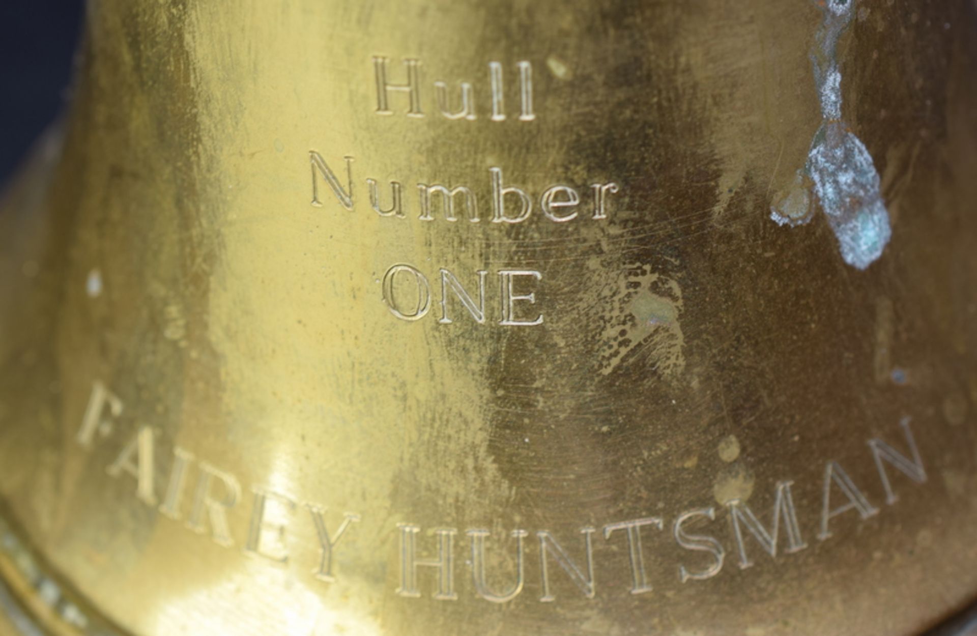 Brass Ship's Bell From Fairey Huntsman - Image 2 of 4