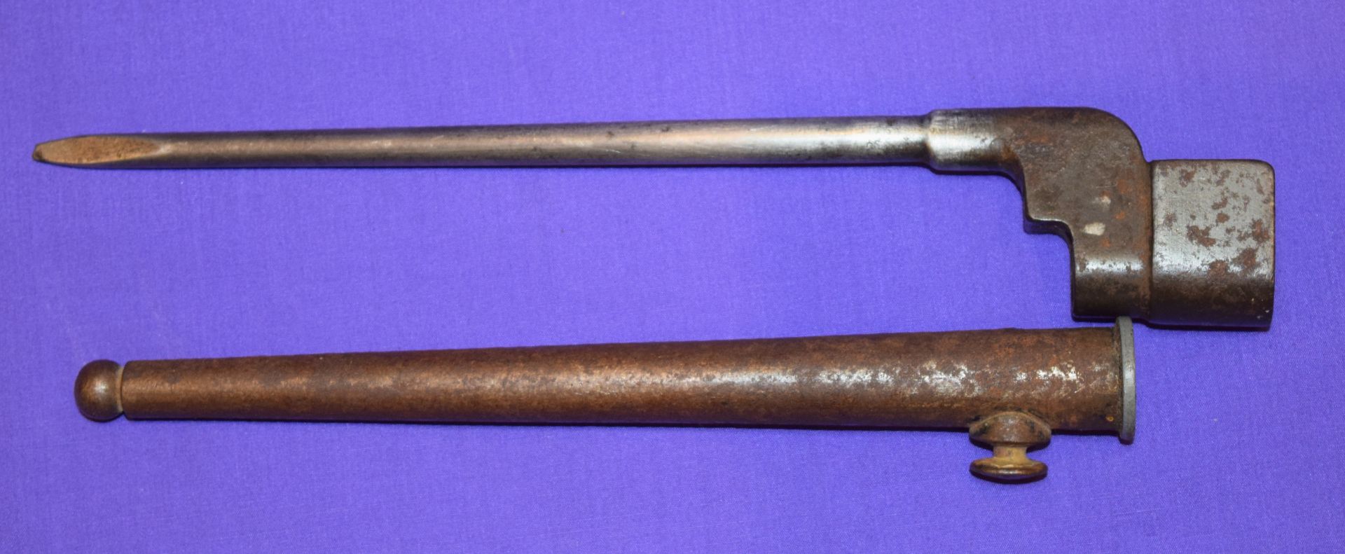 WW2 Enfield Spike Bayonet And Scabbard