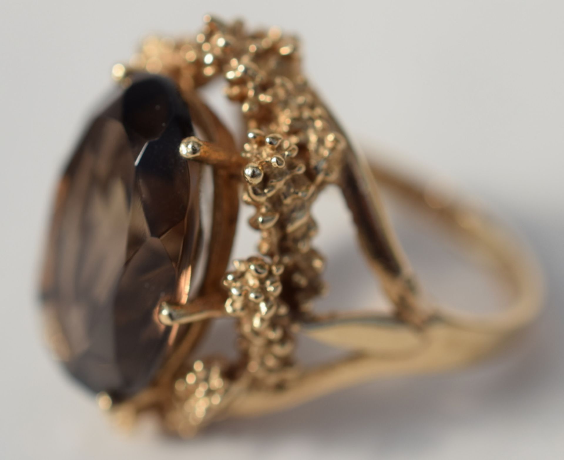 9.94ct Smoky Quartz Ring 9ct Gold