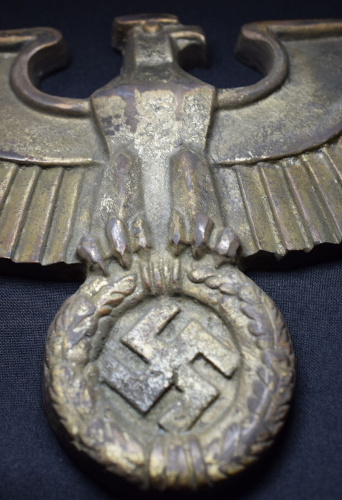 Large German Bronze Eagle On Swastika - Image 2 of 3