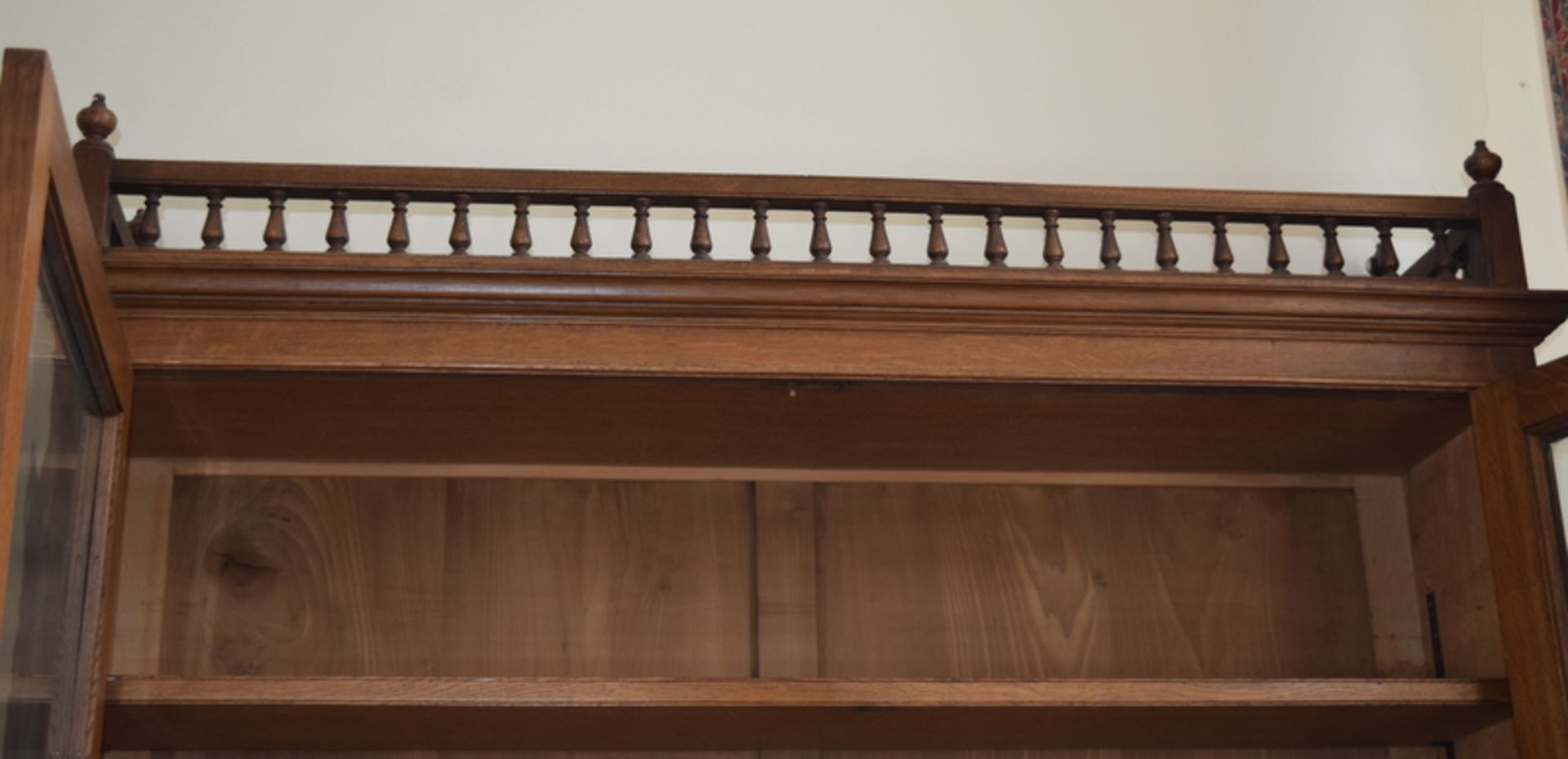 Edwardian Oak Cylinder Secretary Bookcase - Image 5 of 6