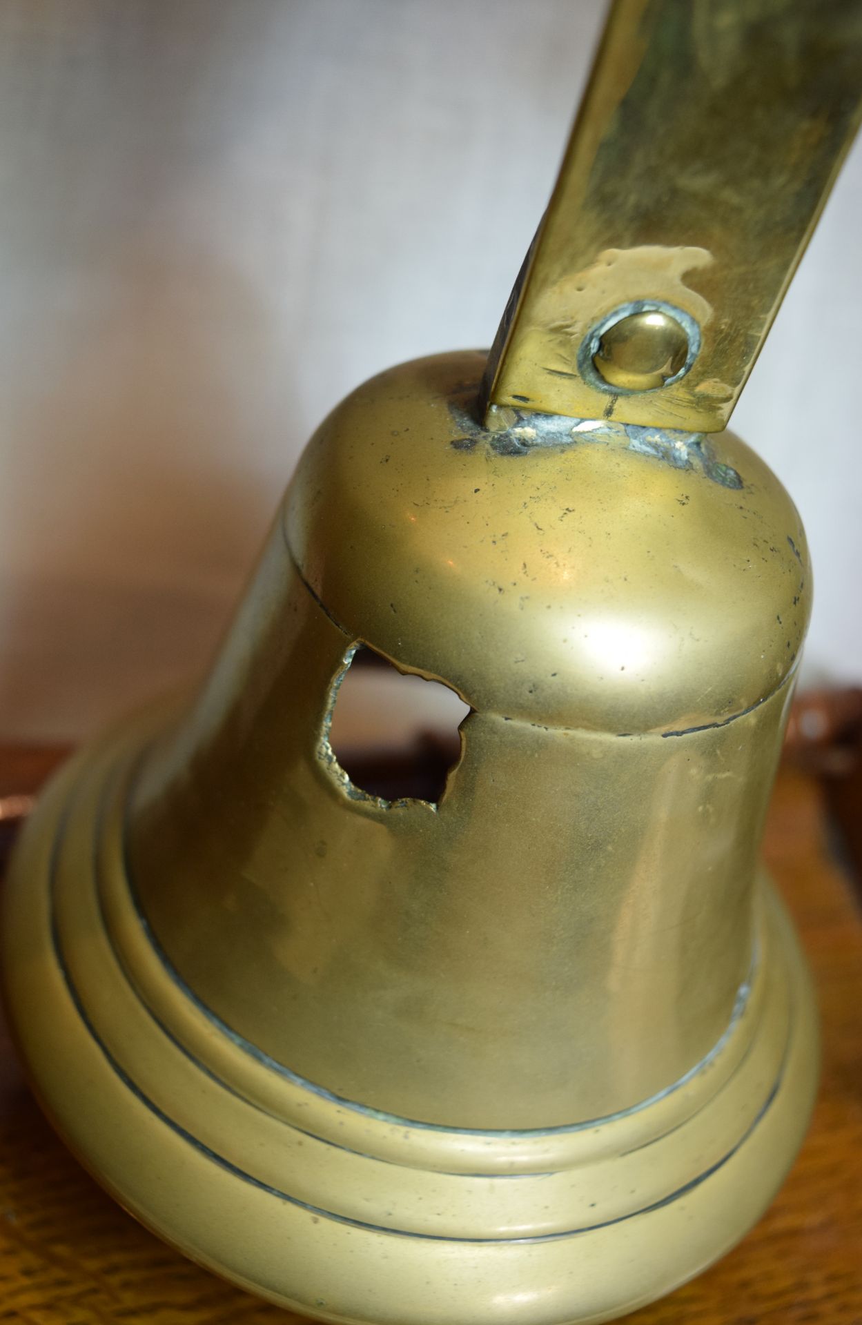 Unique WW1 Bullet Damaged Chateau Villers Brettoneux Bell - Image 2 of 3