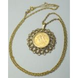 Full Sovereign 1966 on 9ct Gold Chain