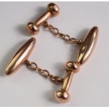 Vintage 9ct Rose Gold Cufflinks