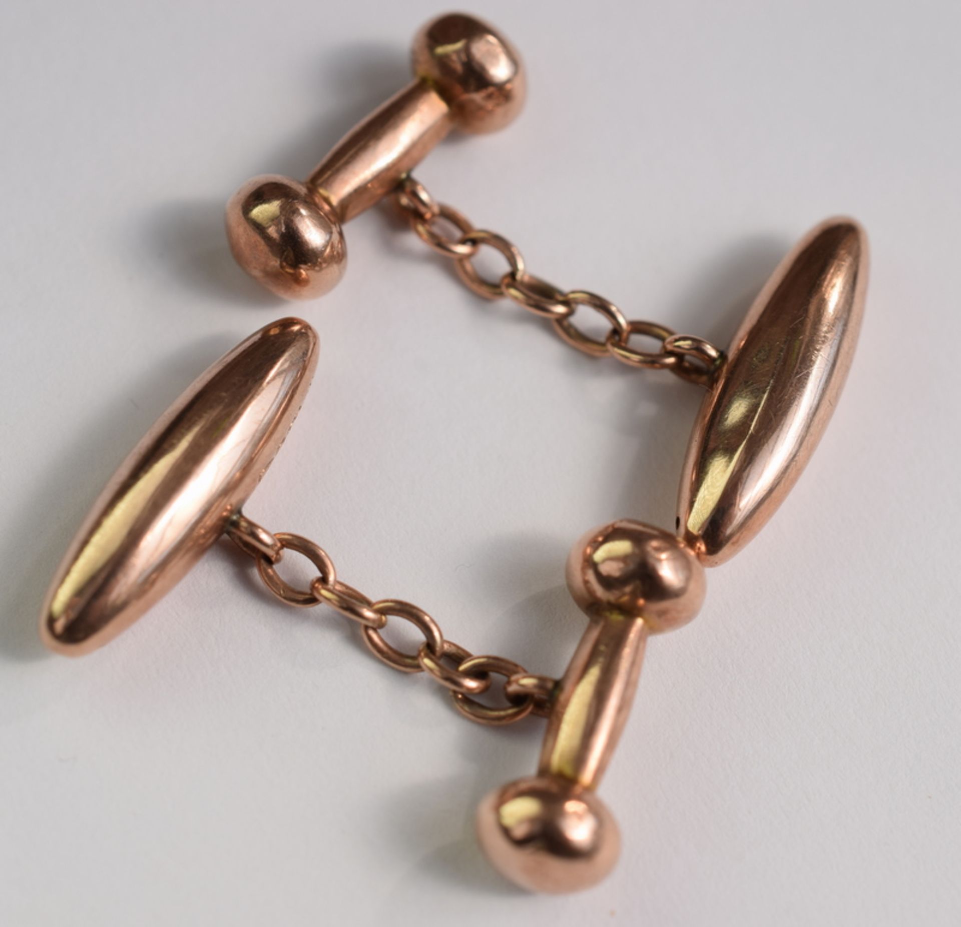 Vintage 9ct Rose Gold Cufflinks