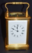 Excellent French Brass Repeater Carriage Clock