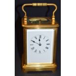 Excellent French Brass Repeater Carriage Clock