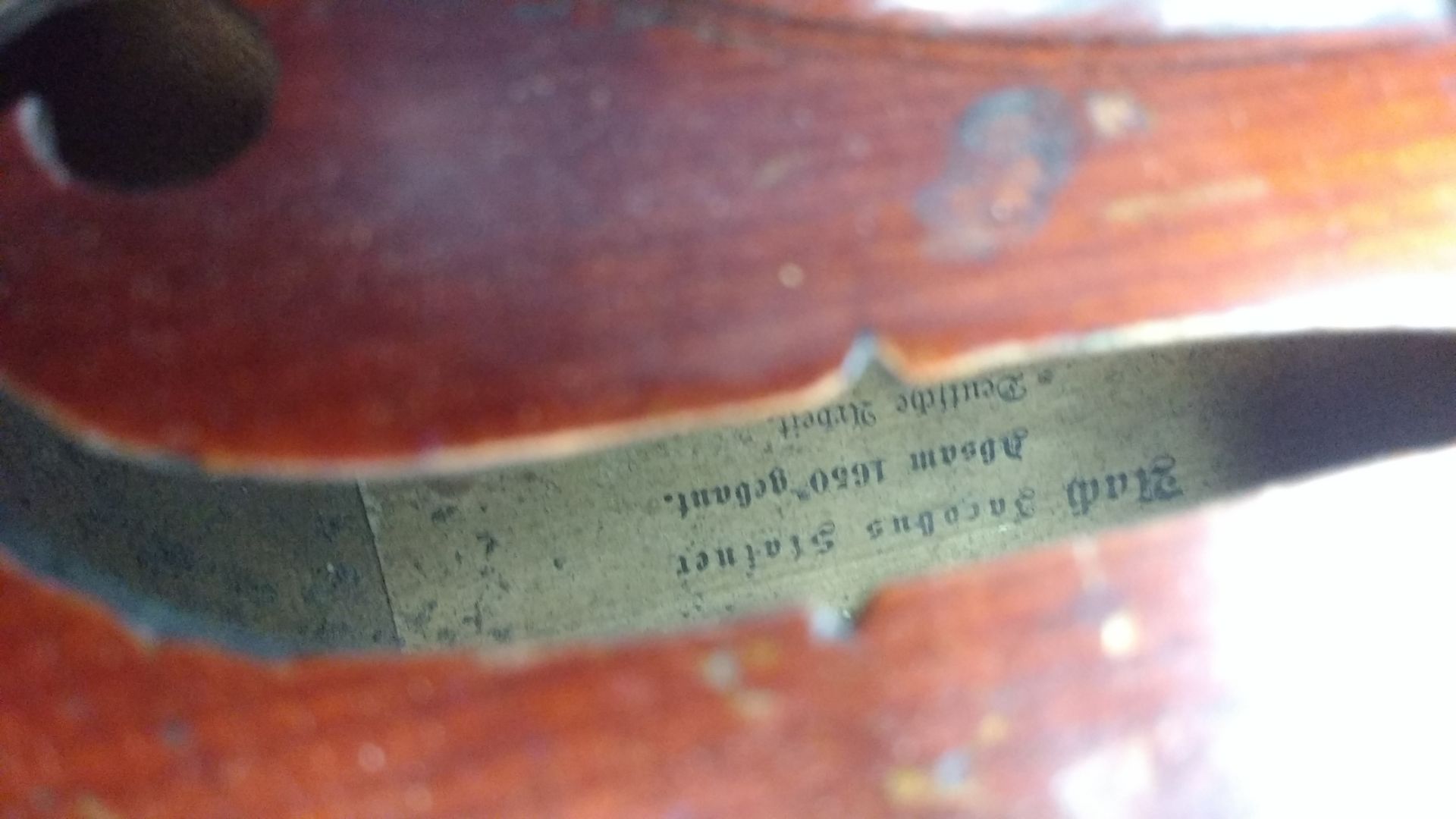 Nadi Jacobus Stainer Labeled Violin 1650 ***Reserve lowered 23.5.18*** - Image 3 of 8