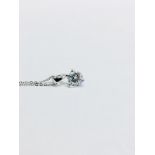 0.30ct diamond set pendant. Brilliant cut diamond, I colour and si3 clarity.3 claw setting.