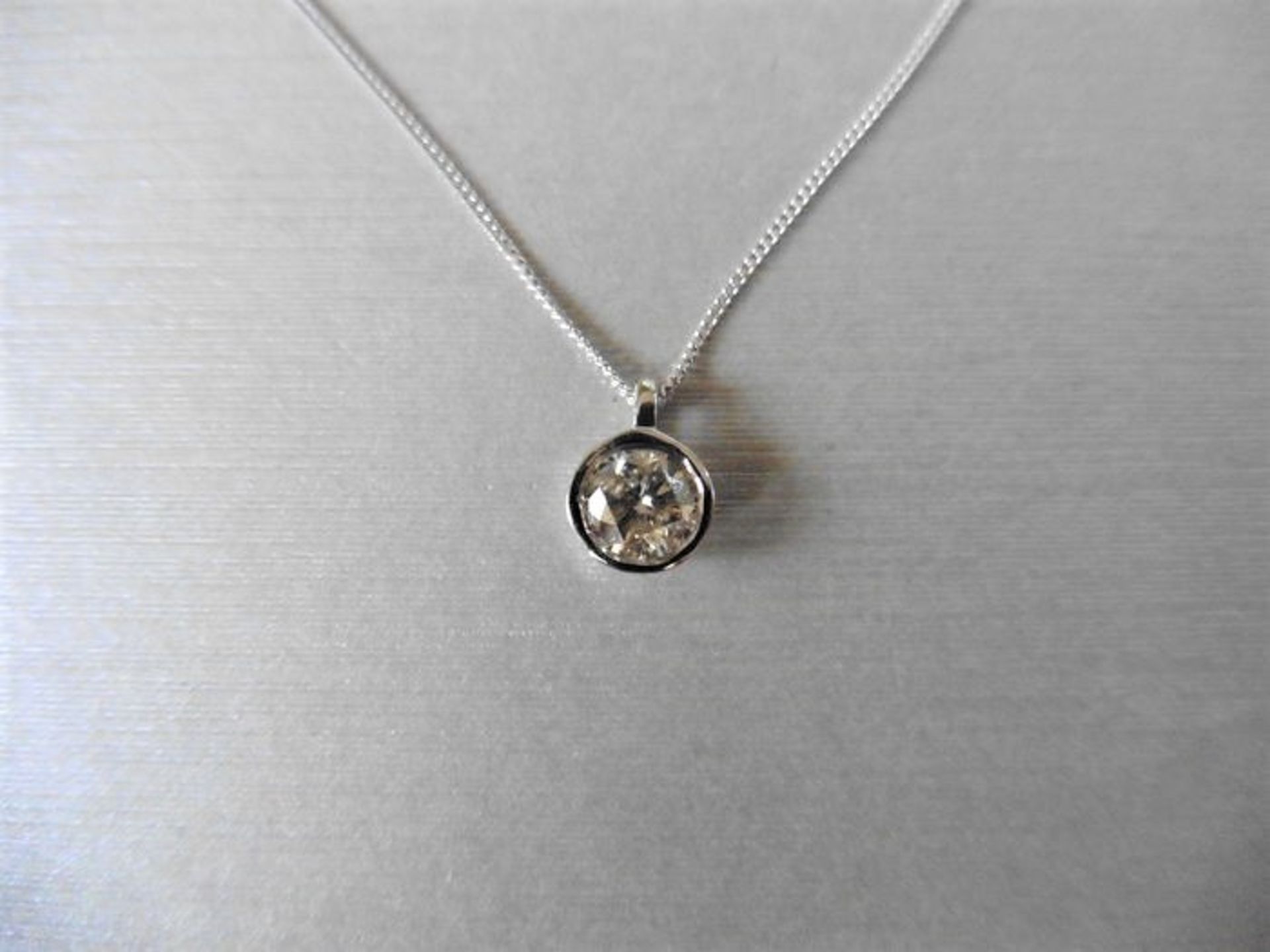 0.50ct diamond solitaire style pendant with a brilliant cut diamond, I/J colour and si2 clarity.