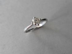 0.40ct diamond solitaire ring. Brilliant cut diamond, I/J colour and si2 clarity. 4 claw ( off-set )