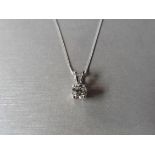 0.20ct diamond solitaire pendant. I colour, si2 clarity. Split bale attached in platinum 950. 9ct